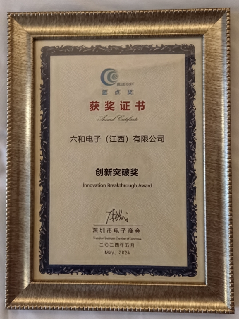 利记电子（江西）有限公司荣获蓝点奖，，，，，，立异突破再获肯定！_利记 | 专业的薄膜电容器、新能源电容制造商