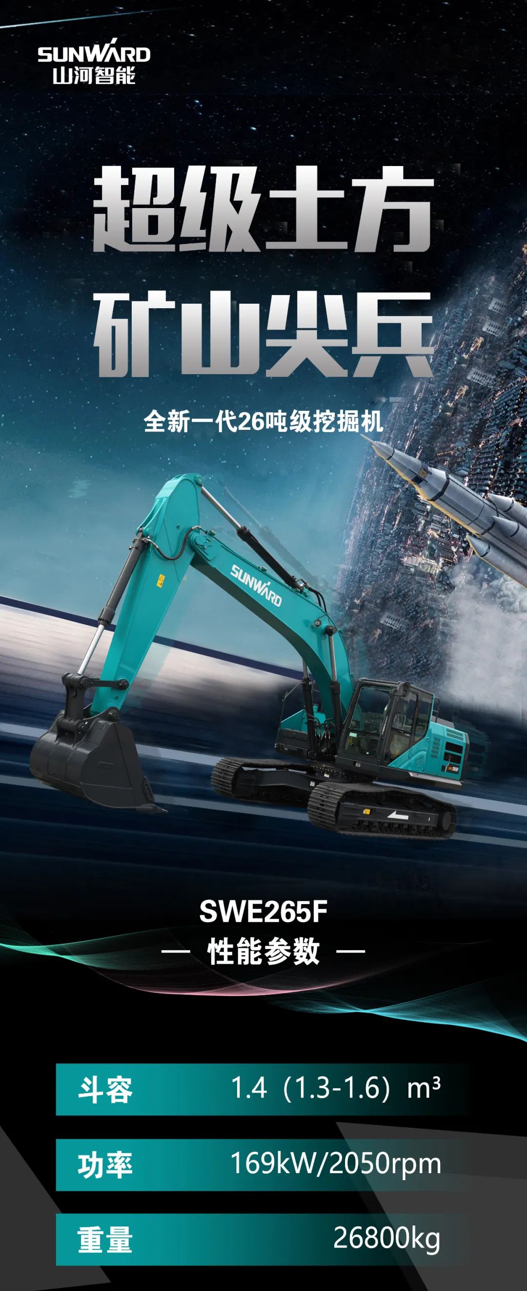 一图读懂 | 高配、高效！江山智能新一代26吨级挖掘机助您“掘”胜千里