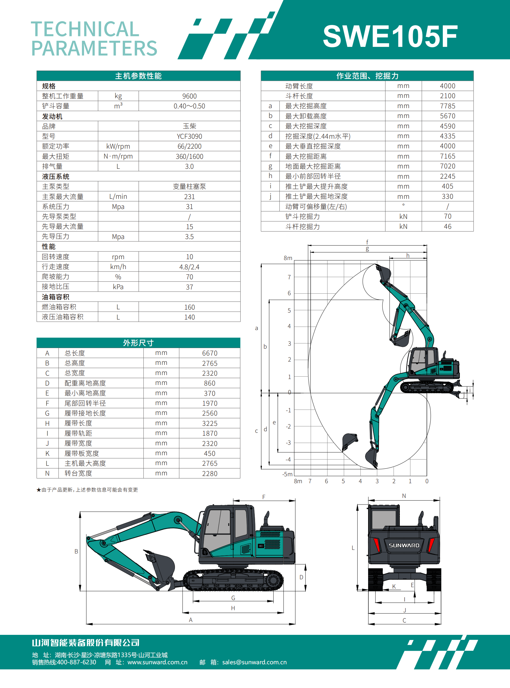 SWE105F 幼型挖掘机