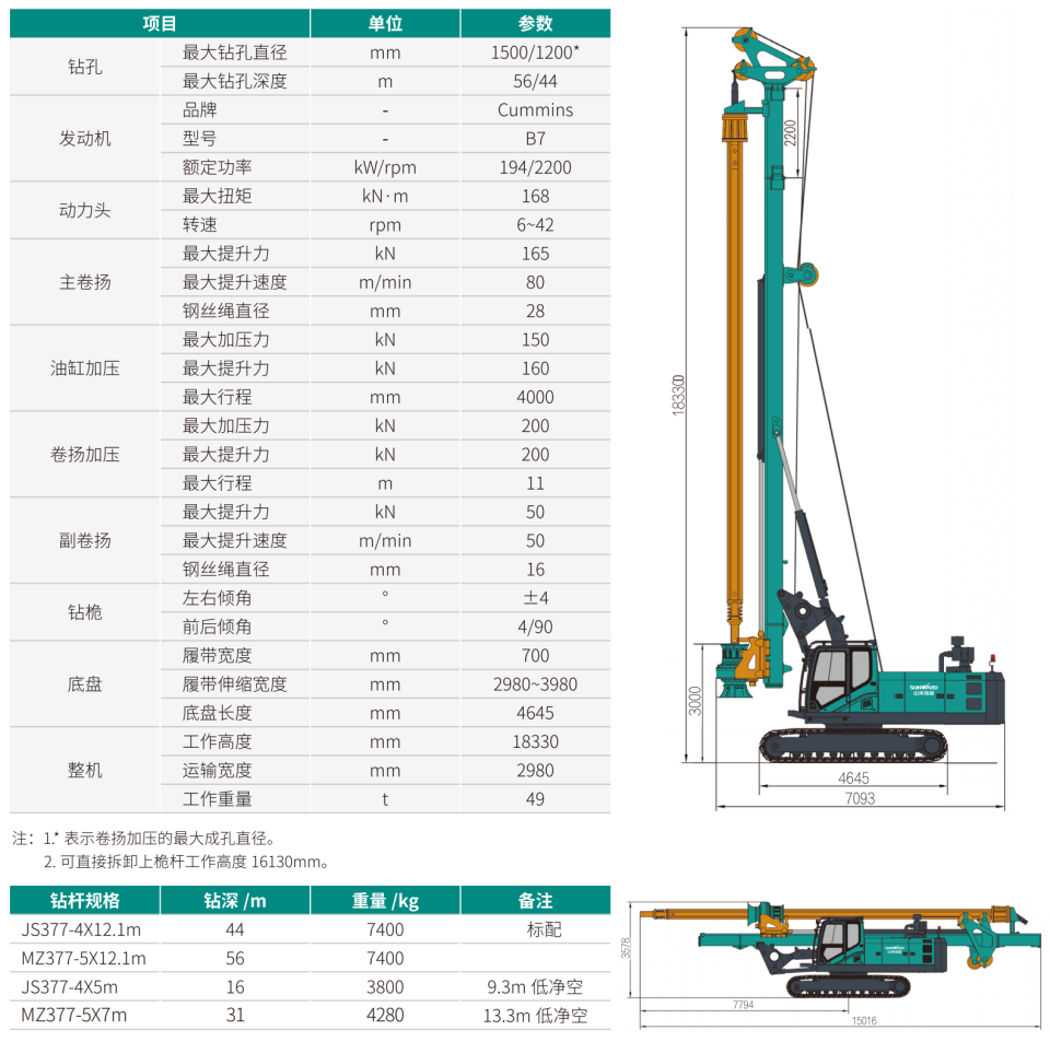 SWDM160H2 中型多职能旋挖钻机